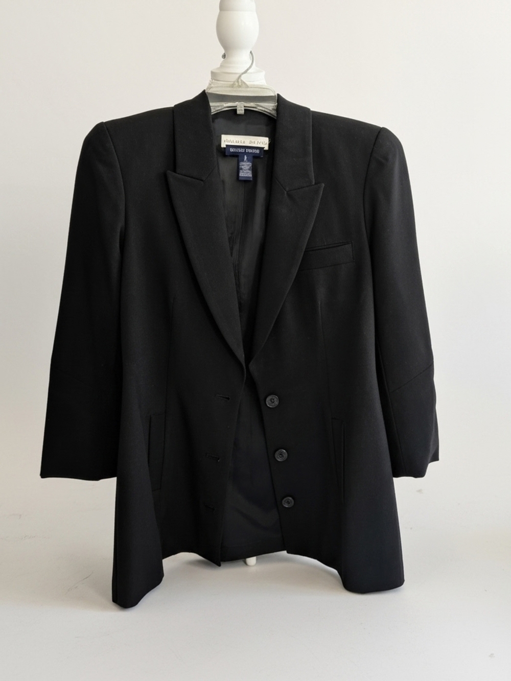 Boston Proper- Andea Behar Black Structured Single-Breasted Blazer Womens Size 6